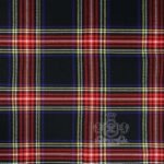 Black Stewart Tartan Homespun Wool Blend Fabric By the Yard