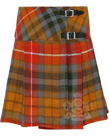 Buchanan Ancient Tartan Mini Kilt Girls Modern Kilt Skirt for Highland Dress