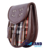 Campbell Thompson Tartan Sporran Brown Leather Sporran - Image 3