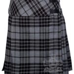 Grey Watch Tartan Mini Billie Kilt Girls Modern Kilt Skirt for Highland Dress
