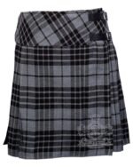 Grey Watch Tartan Mini Billie Kilt Girls Modern Kilt Skirt for Highland Dress