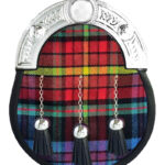 LGBTQ Pride Tartan Dress Sporran | Scottish Full Dress Leather