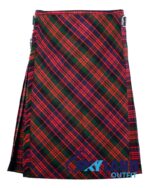 MacDonald Tartan Traditional 8-Yard Scottish Kilt with Bias Cut