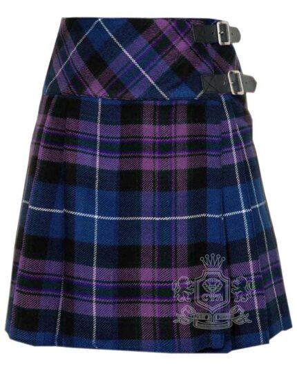Pride of Scotland Tartan Mini Billie Kilt Girls Modern Kilt Skirt for Highland Dress