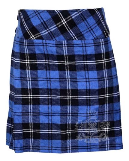 Ramsey Blue Hunting Tartan Mini Billie Kilt Girls Modern Kilt Skirt for Highland Dress