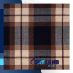 Rose Ancient tartan fabric for sale showing soft pastel blue green sett pattern, light colorway Scottish wool textile for elegant kilts and home décor