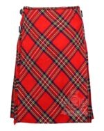 Royal Stewart Tartan Traditional 8-Yard Kilt with Bias Cut