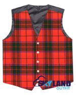 Scottish Rose tartan Argyle waistcoat made to order for Highland wear and kilts