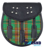 Tara Murphy Tartan Sporran Black Leather Scottish Sporran