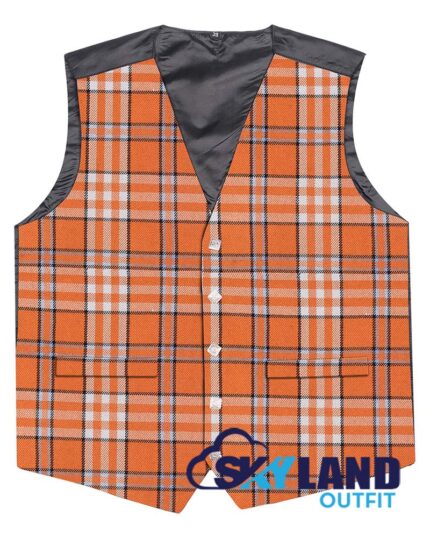 Tennessee tartan 5-button Argyle waistcoat made to order for Highland wear and kilts