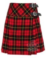Wallace Tartan Mini Billie Kilt Girls Modern Kilt Skirt for Highland Dress