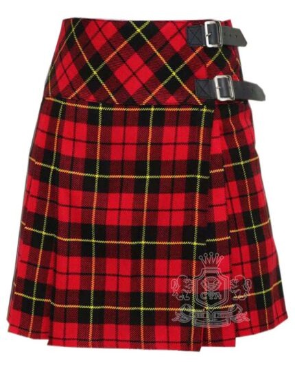 Wallace Tartan Mini Billie Kilt Girls Modern Kilt Skirt for Highland Dress