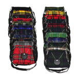 Black Stewart Tartan Ladies Kilt Shaped Purse, Tote Bag - Image 3