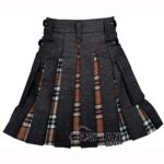 Black Denim & Campbell Thompson Tartan Hybrid Utility Kilt - Image 4