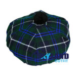 Blue Douglas Tartan Tam o Shanter Traditional Scottish Bonnet Hat for Highland Dress