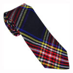 Black Stewart Tartan NeckTie Scottish Clan Tie for Highland Dress