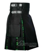 Wallace Hunting Tartan Hybrid Utility Kilt | Black Cotton - Image 2