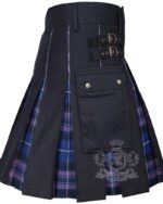 Pride of Scotland Tartan Hybrid Utility Kilt | Black Cotton Kilts - Image 2
