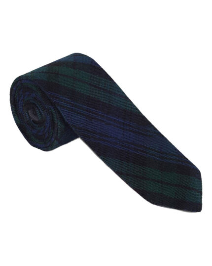 Black Watch Tartan NeckTie Scottish Clan Tie for Highland Dress