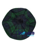 Black Watch Tartan Tam o' Shanter Traditional Scottish Bonnet Hat - Image 4