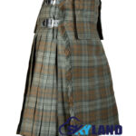 Black Watch Weathered 8-Yard Tartan Kilt with Detachable Pockets