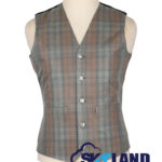 Black Watch Weathered tartan Argyle waistcoat made to order for Highland wear and kilts
