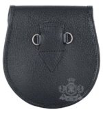 Buchanan Hunting Tartan Sporran Black Leather Scottish Sporran - Image 2