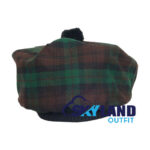 Brown Watch Tartan Tam o Shanter Scottish Flat Bonnet Hat for Highland Dress