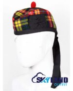 Buchanan Tartan Glengarry Hat Traditional Scottish Cap