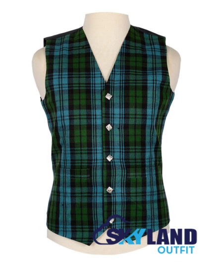 Campbell Ancient tartan Argyle waistcoat made to order for Highland wear and kilts