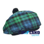 Campbell Ancient Tartan Tam o Shanter Scottish Flat Bonnet Hat for Highland Dress