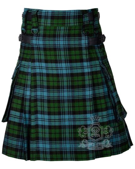 Campbell Ancient Tartan Modern Utility Scottish Kilt for Highland Dress