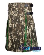 Digital Camo & Irish Tartan Hybrid Utility Kilt - Image 3