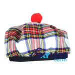 Dress Stewart Tartan Tam o Shanter Scottish Flat Bonnet Hat for Highland Dress