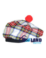 Dress Stewart Tartan Tam o' Shanter Scottish Flat Bonnet - Image 2