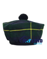 Gordon Tartan Tam o' Shanter Scottish Flat Bonnet - Image 2