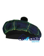 Gordon Tartan Tam o' Shanter Scottish Flat Bonnet - Image 3