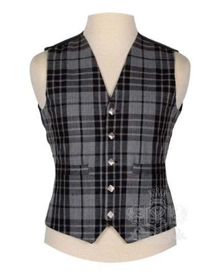Grey Watch Tartan Waistcoat | Argyle Vest Made to Order