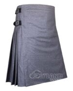 Grey Wool Blazer Kilt – Premium 8 Yard Traditional Scottish Kilt - Image 2
