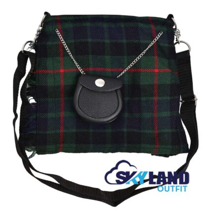 Gunn Tartan Ladies Kilt Shaped Purse Tote Bag for Highland Dress