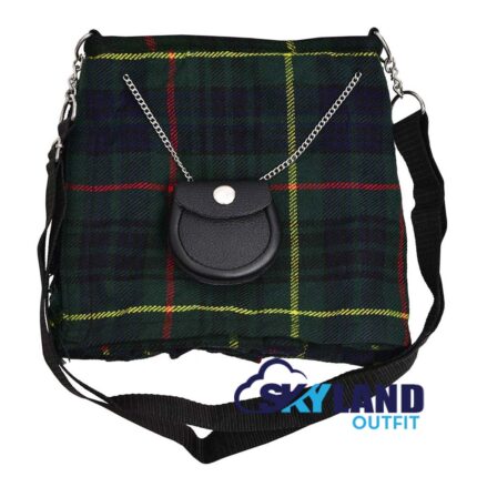 Hunting Stewart Tartan Ladies Kilt Shaped Purse Tote Bag for Highland Dress
