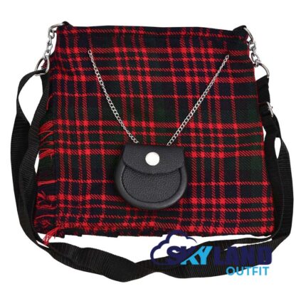 MacDonald Tartan Ladies Kilt Shaped Purse Tote Bag for Highland Dress