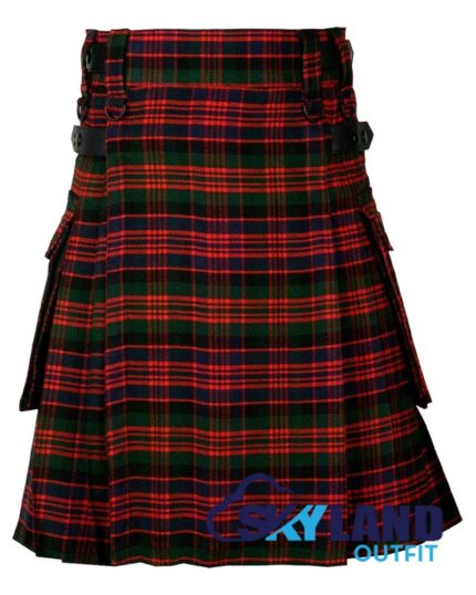 MacDonald Tartan Modern Utility Scottish Kilt for Highland Dress