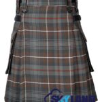 Mackenzie Weathered Tartan Modern Utility Scottish Kilt for Highland Dress
