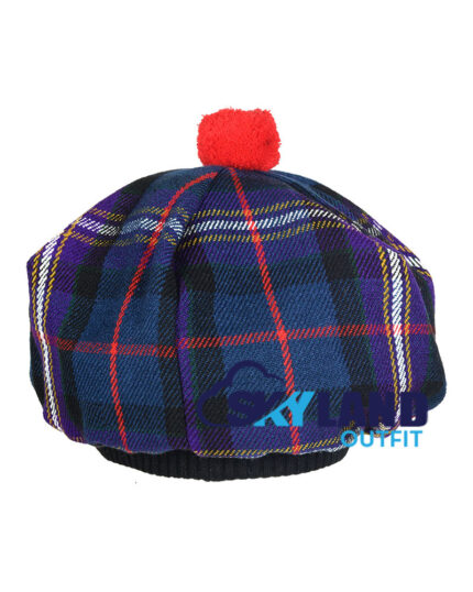 Masonic Tartan Tam o Shanter Scottish Flat Bonnet Hat for Highland Dress