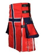 Norway Flag Utility Kilt – Handmade Cotton Patriotic Kilt for Men - Image 3