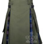 Heritage of Scotland tartan hybrid utility kilt with Oliver Green cotton body