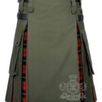 Oliver Green Wallace tartan hybrid utility kilt