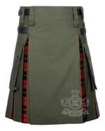 Oliver Green Wallace tartan hybrid utility kilt
