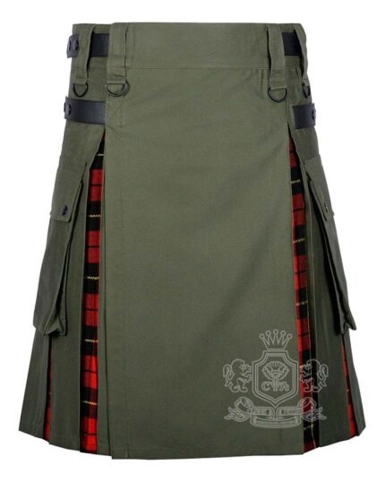 Oliver Green Wallace tartan hybrid utility kilt